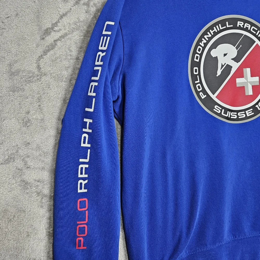 Polo Ralph Lauren Downhill Racing Series Suisse 16 Crewneck Sweatshirt Blue XXL